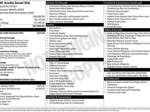 Used 2024 GMC Acadia Denali w/ LPO, Floor Liner Package FWD image 41