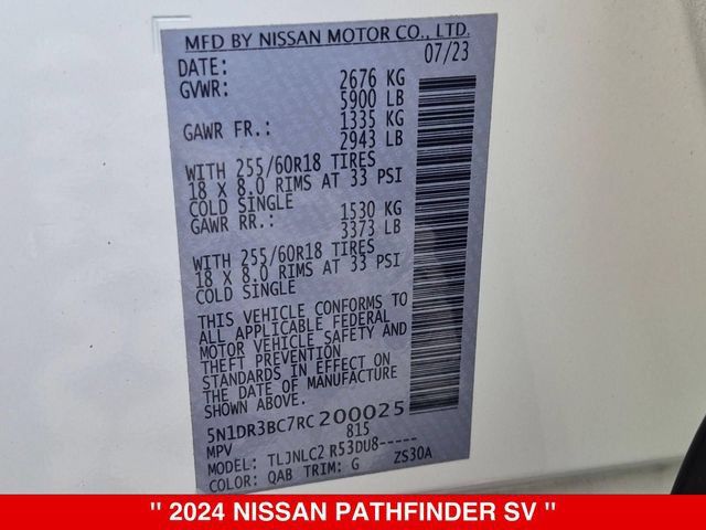 Certified 2024 Nissan Pathfinder SV AWD/4WD image 41