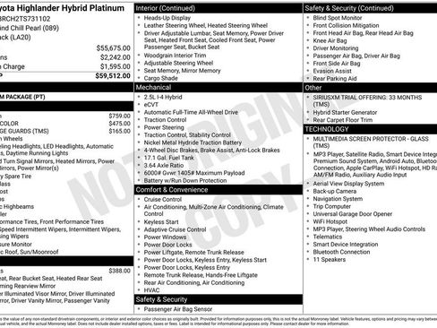 New 2026 Toyota Highlander Platinum AWD/4WD image 6