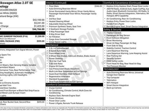 Used 2024 Volkswagen Atlas SE w/ Panoramic Sunroof Package FWD image 2