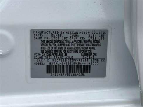 New 2025 Nissan Versa SR w/ Trunk Package image 25