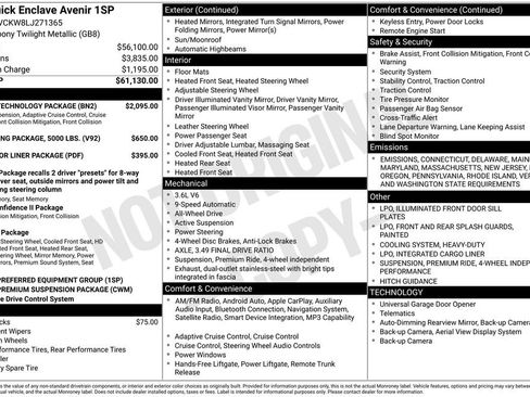 Used 2020 Buick Enclave Avenir w/ Avenir Technology Package image 7