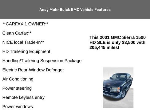 Used 2001 GMC Sierra 1500 SLE w/ SLT Marketing Option Pkg image 4