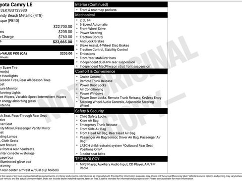Used 2011 Toyota Camry LE w/ LE Extra-Value Pkg FWD image 42