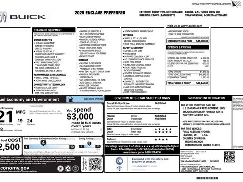 Used 2025 Buick Enclave Preferred AWD/4WD image 2