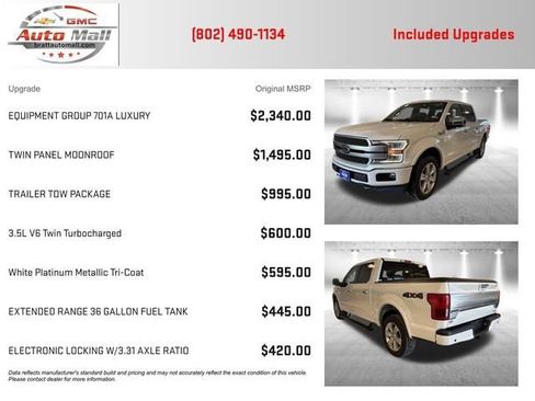 Used 2019 Ford F150 Platinum w/ Equipment Group 701A Luxury image 4
