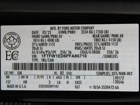 Used 2023 Ford F150 Lariat w/ Equipment Group 502A High AWD/4WD image 72