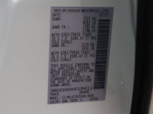 Used 2025 Nissan Frontier S w/ S Utility Package image 35