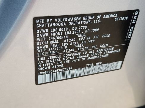 Used 2019 Volkswagen Atlas S w/ Towing Package AWD/4WD image 16