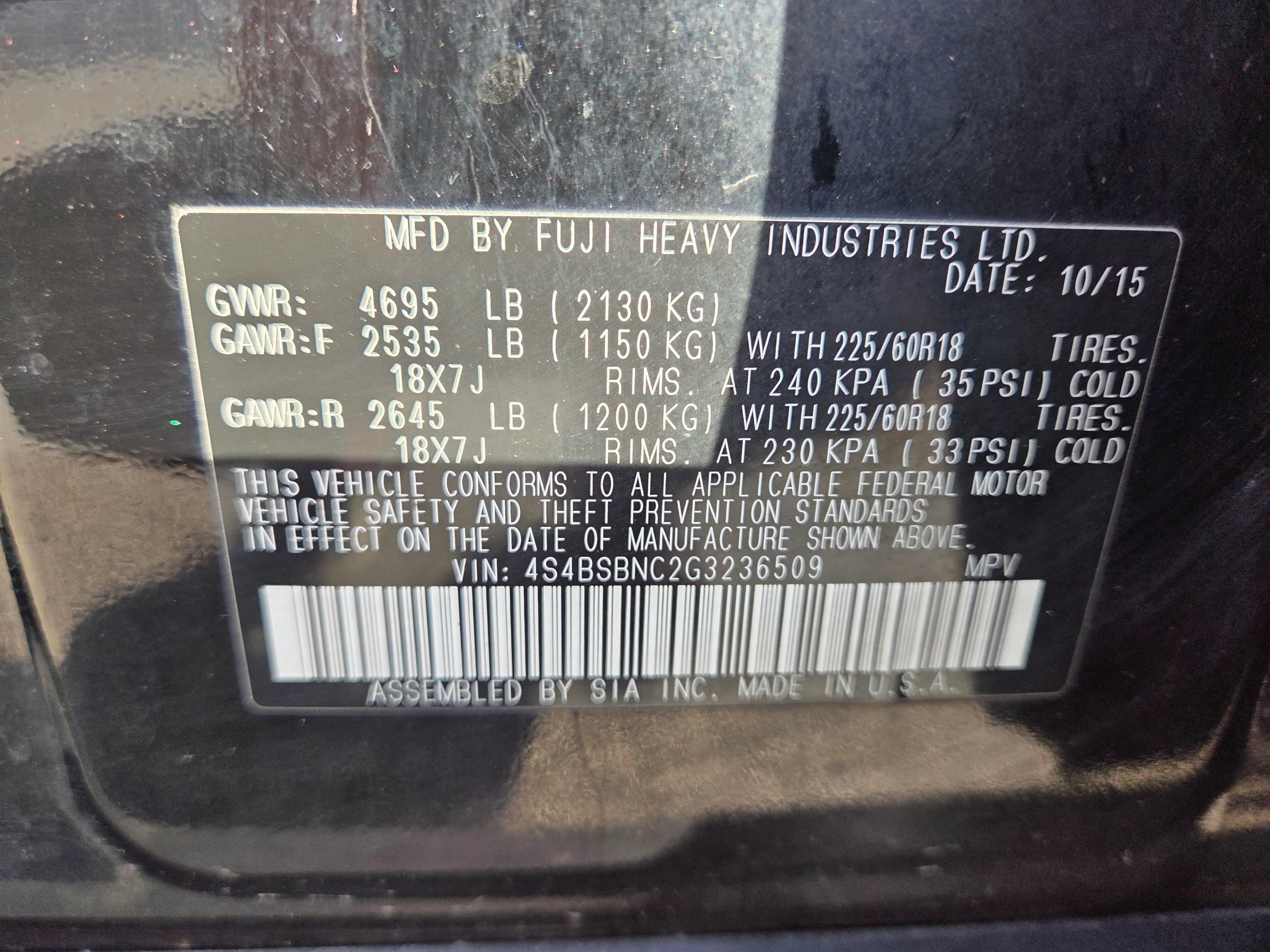 Used 2016 Subaru Outback 2.5i Limited AWD/4WD image 13