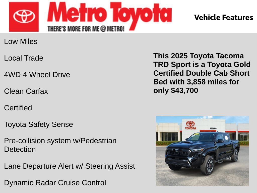 Certified 2025 Toyota Tacoma TRD Sport AWD/4WD image 6