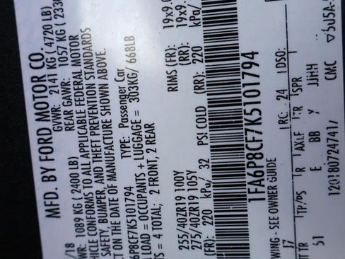 Used 2019 Ford Mustang GT Premium w/ GT Performance Package image 16