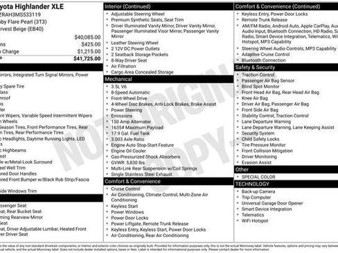Used 2021 Toyota Highlander XLE FWD image 15