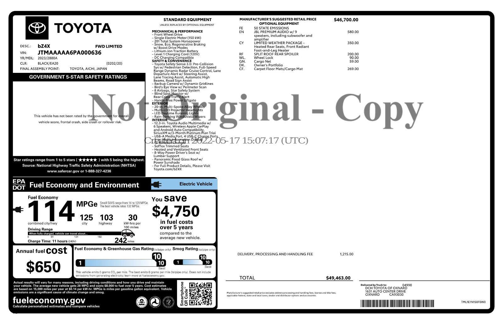 Used 2023 Toyota bZ4X FWD w/ Weather Package image 54