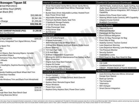 Used 2023 Volkswagen Tiguan SE w/ Panoramic Sunroof Package AWD/4WD image 39