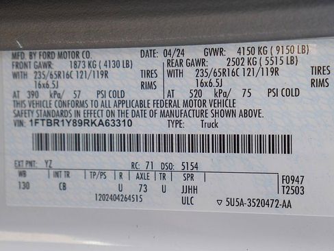 Used 2024 Ford Transit 250 Low Roof w/ Exterior Upgrade Package image 44