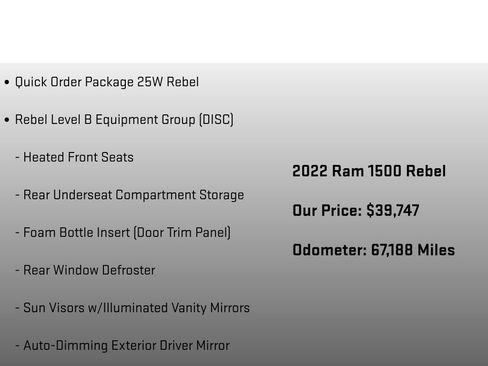 Used 2022 RAM 1500 Rebel w/ Rebel Level B Equipment Group AWD/4WD image 6