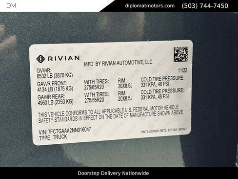 Used 2022 Rivian R1T Adventure AWD/4WD image 51