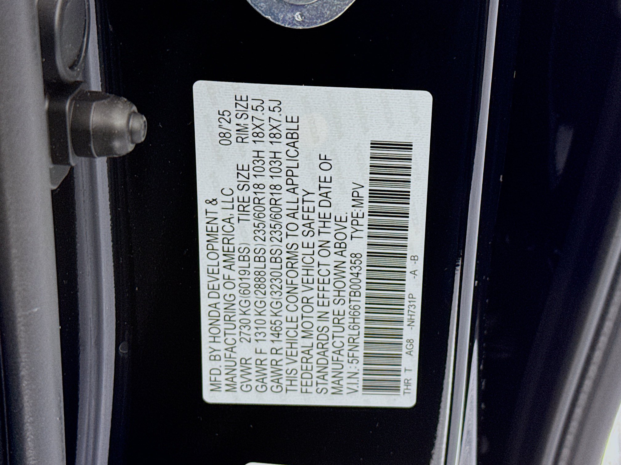 New 2026 Honda Odyssey EX-L image 33