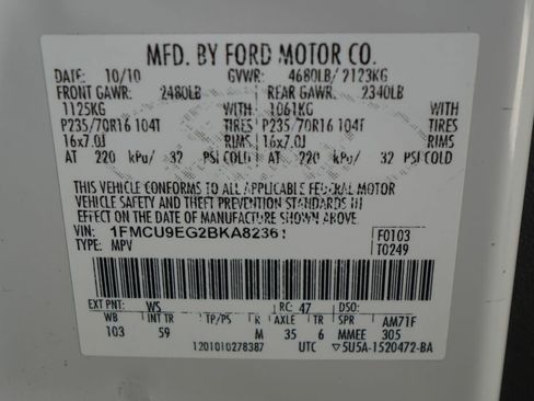 Used 2011 Ford Escape Limited w/ 301A Rapid Spec Order Code image 39