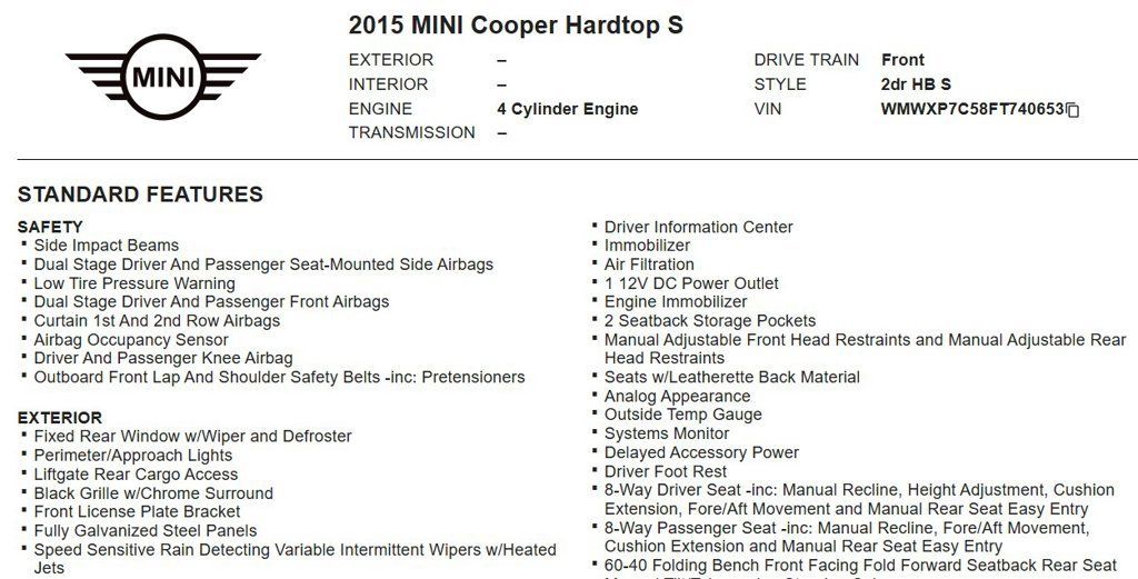 Used 2015 MINI Cooper S FWD image 23