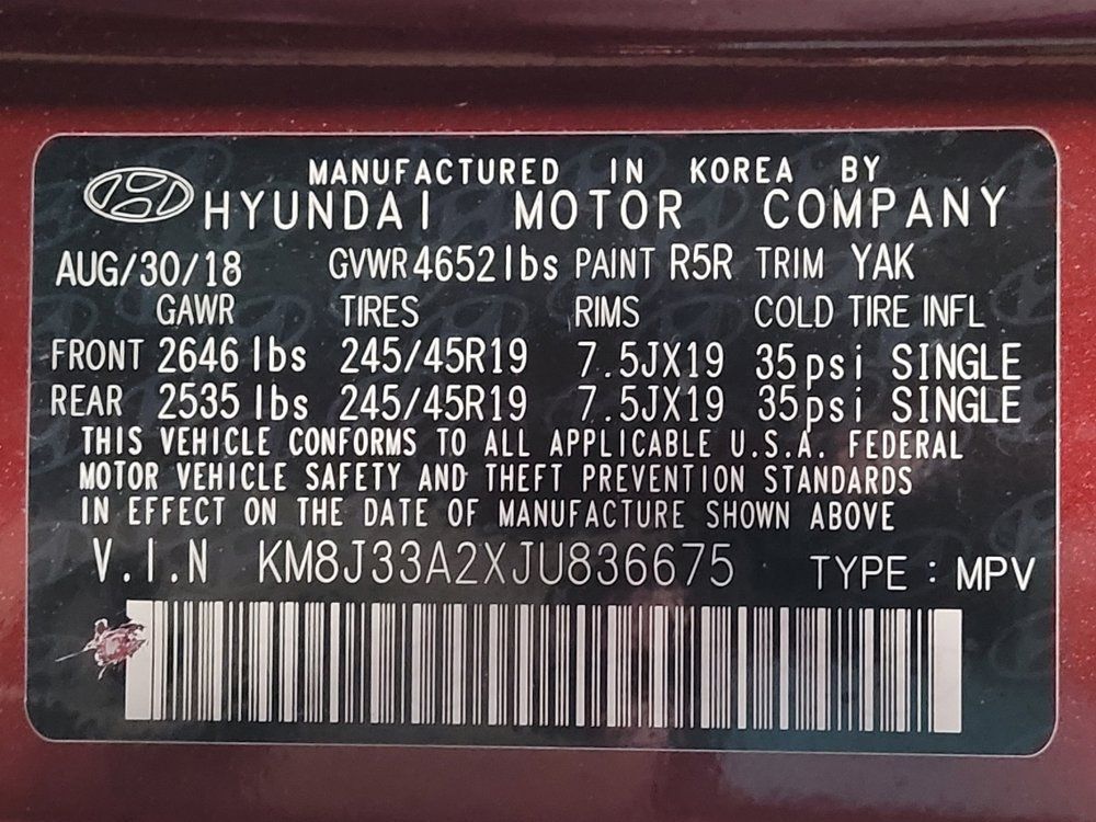 Used 2018 Hyundai Tucson Value w/ Cargo Package FWD image 33