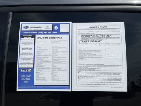 Used 2022 Ford Explorer ST w/ Equipment Group 401A AWD/4WD image 32