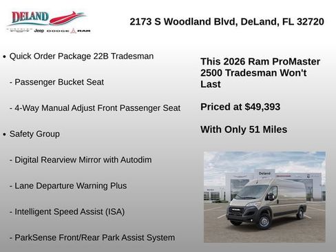 New 2026 RAM ProMaster 2500 w/ Safety Group FWD image 6