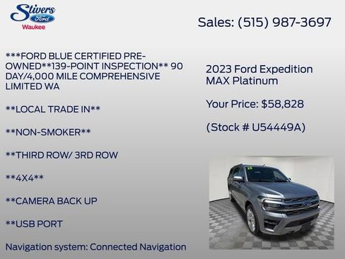 Certified 2023 Ford Expedition Max Platinum AWD/4WD image 16