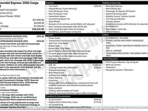 New 2025 Chevrolet Express 2500 Work Van w/ Driver Convenience Package image 21