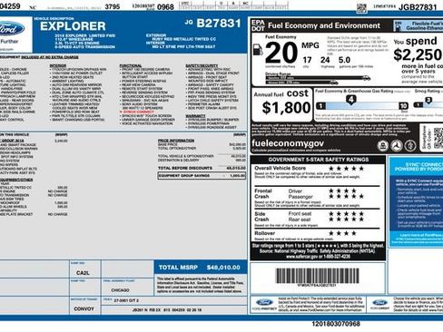 Used 2018 Ford Explorer Limited w/ Equipment Group 301A image 3