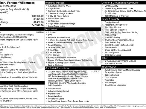 Certified 2026 Subaru Forester Wilderness AWD/4WD image 7