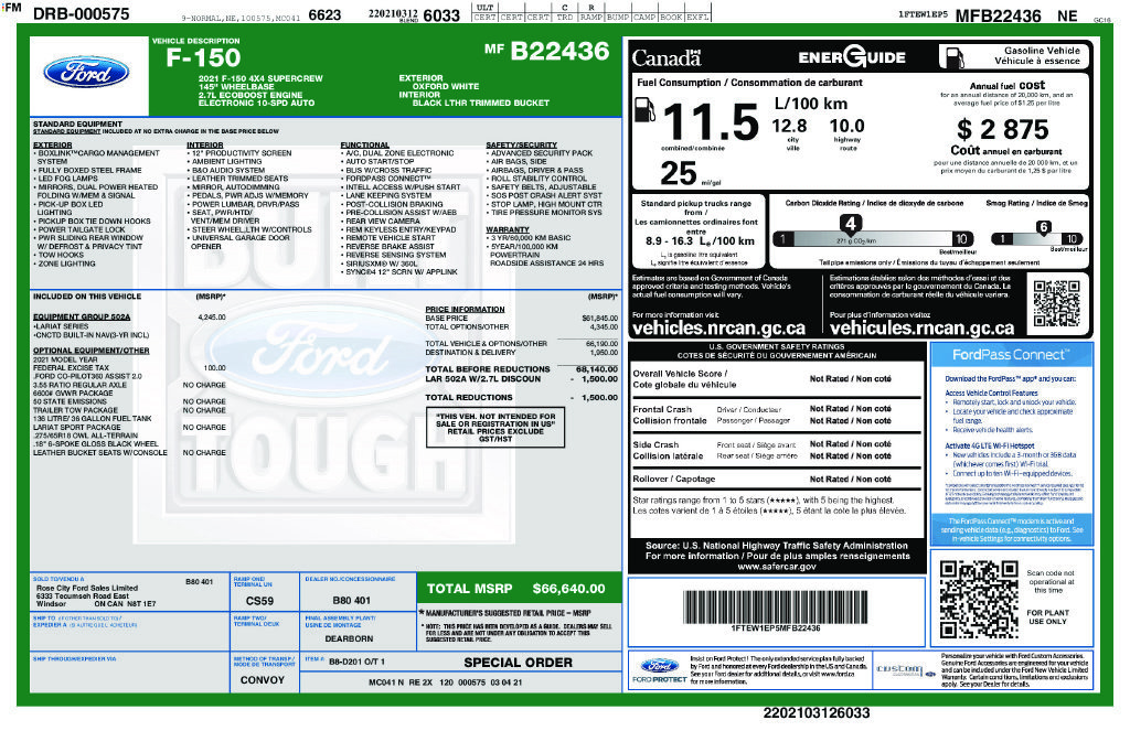 Used 2021 Ford F150 Lariat w/ Equipment Group 502A High AWD/4WD image 10