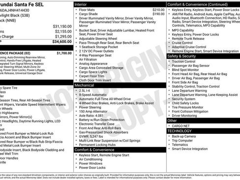 Used 2022 Hyundai Santa Fe SEL w/ Convenience Package AWD/4WD image 7