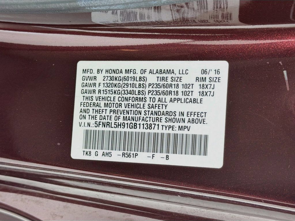 Used 2016 Honda Odyssey Touring Elite image 37