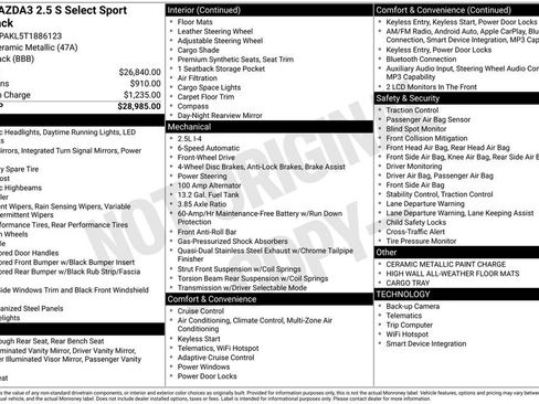 New 2026 MAZDA MAZDA3 s Sport FWD image 3
