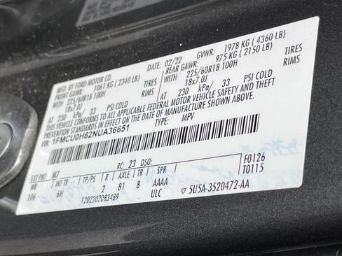 Used 2022 Ford Escape SEL w/ Technology Package FWD image 34