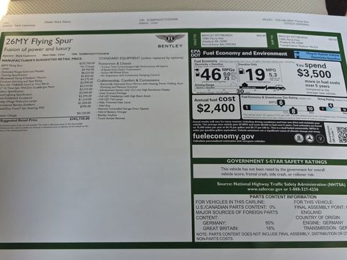 New 2026 Bentley Flying Spur Base image 38
