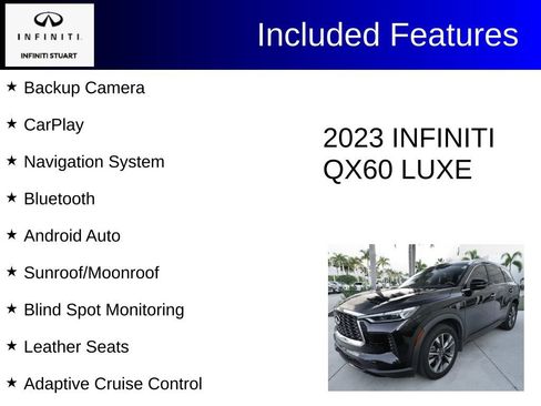 Used 2023 INFINITI QX60 Luxe w/ Vision Package FWD image 2