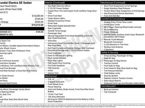 Used 2019 Hyundai Elantra SE w/ Cargo Package image 5