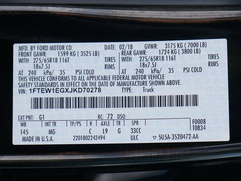 Used 2018 Ford F150 XLT w/ Equipment Group 302A Luxury image 52