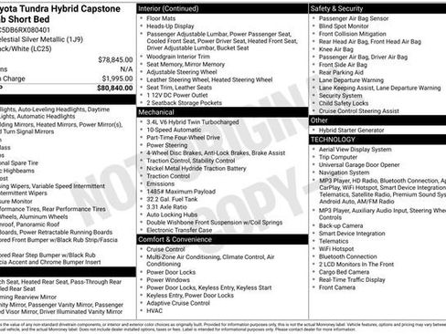 Used 2024 Toyota Tundra Capstone AWD/4WD image 15