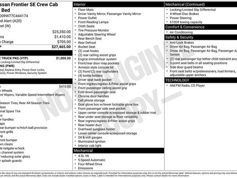 Used 2007 Nissan Frontier SE w/ SE Value Truck Pkg image 4