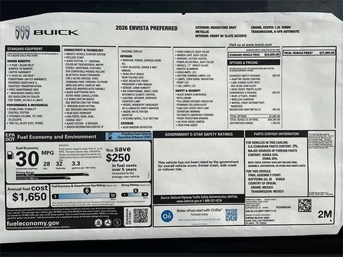 New 2026 Buick Envista Preferred image 21
