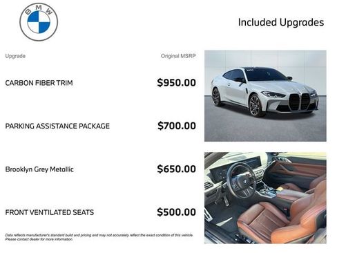 Used 2024 BMW M4 Competition w/ Parking Assistance Package RWD image 4