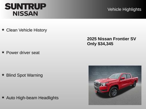Used 2025 Nissan Frontier SV AWD/4WD image 8