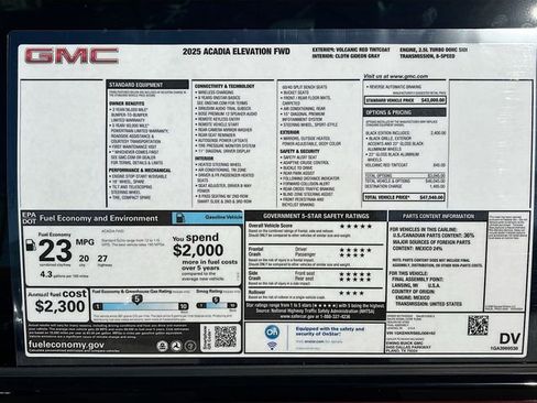 New 2025 GMC Acadia Elevation w/ Black Edition image 21