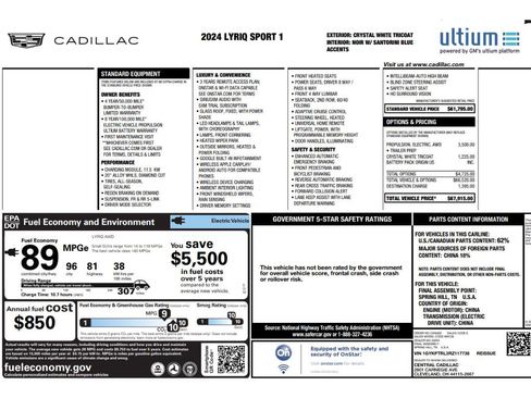 Used 2024 Cadillac Lyriq Sport AWD/4WD image 2