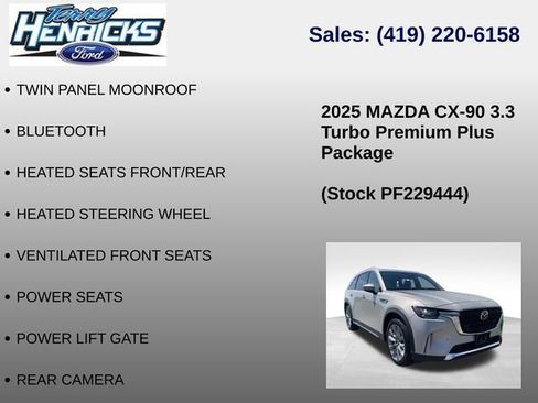 Used 2025 MAZDA CX-90 3.3 Turbo w/ Premium Plus Pkg AWD/4WD image 12