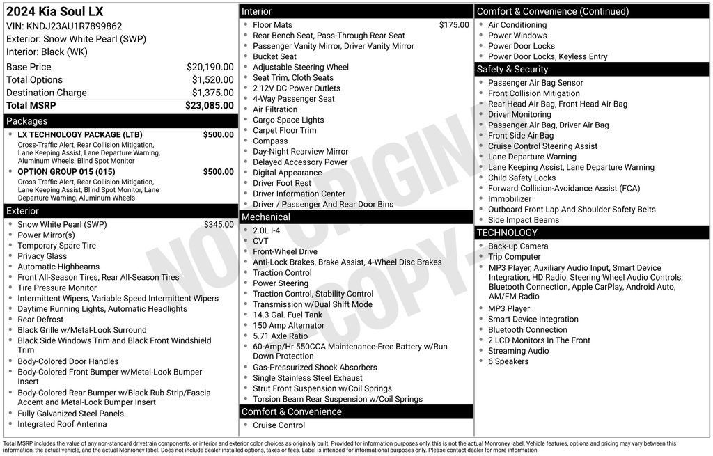 Used 2024 Kia Soul LX w/ Option Group 015 FWD image 17
